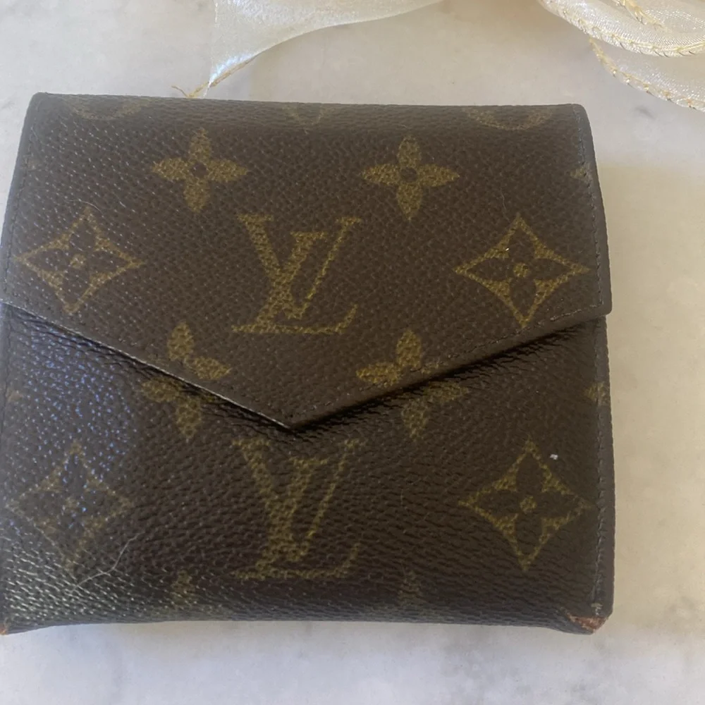 Vintage LOUIS VUITTON Monogram Leather Wallet Brown Men or Women - Picture 2 of 8